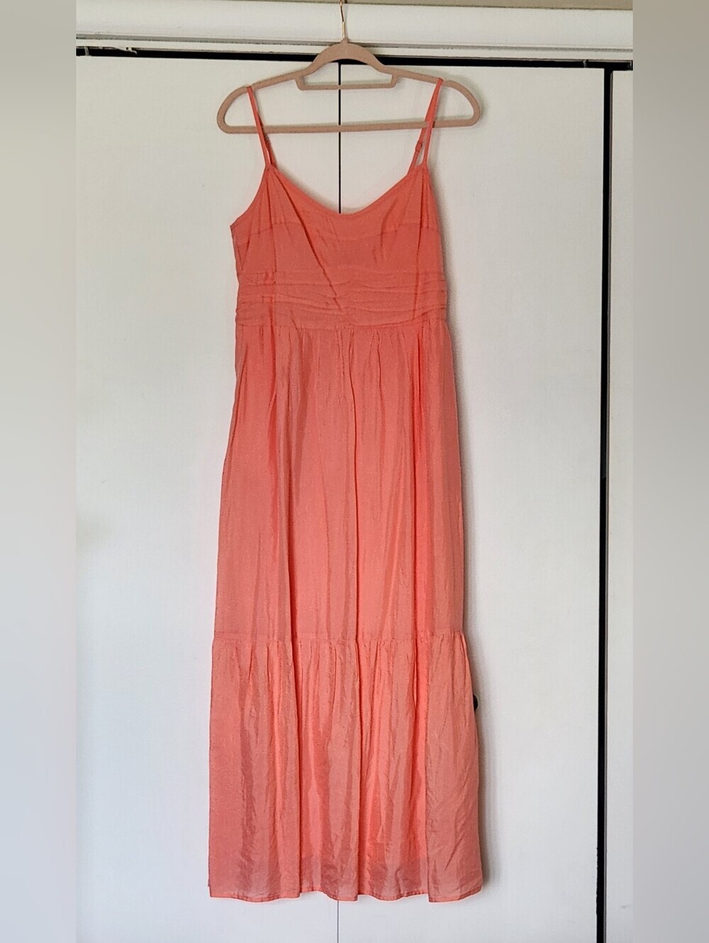 Universal Thread Coral-Peach Adjustable Strap Maxi Dress Size Medium
